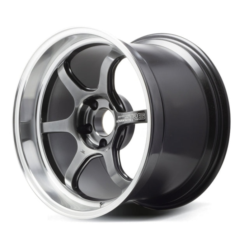 Advan Racing R6 Wheel - 18x10.5 +15 | 5x114.3 | Machining & Racing Hyper Black