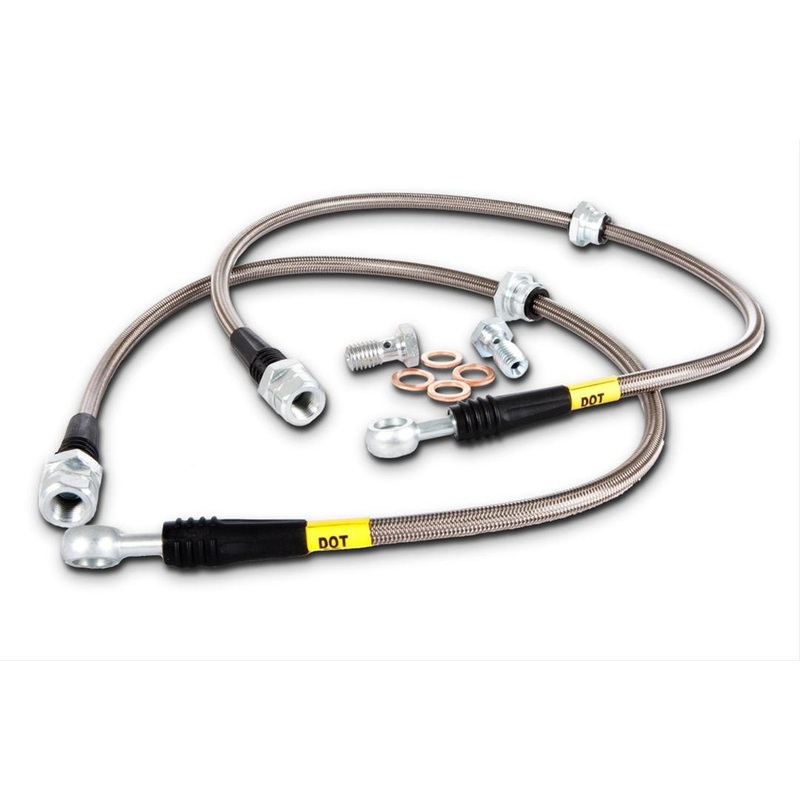 Stoptech Stainless Steel Braided Front Brake Lines | 2008-2015 Mitsubishi Lancer Evolution X (950.46007)