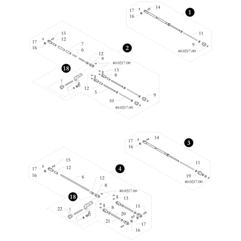 9. 20.0875.10-OR Birel Adjusting Knob for Brake Rod