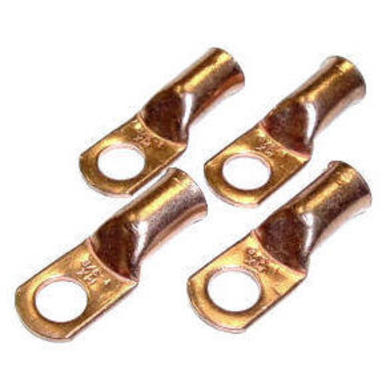 Copper Lugs - 4 ga. 3/8" hole (pkg. of 4)