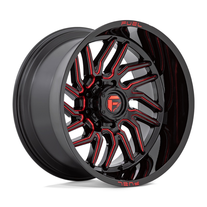 Fuel Wheels D808 Hurricane 22" 8x165.1 Gloss Black Milled Red Tint