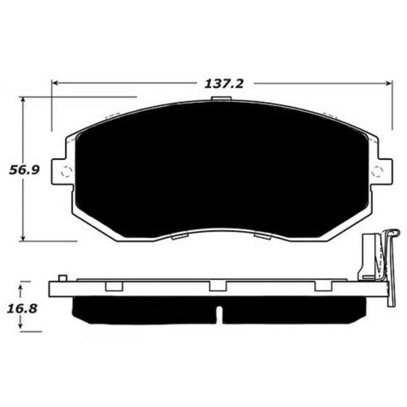 Porterfield Brake Pads for 2011 SUBARU IMPREZA SEDAN 2.5i