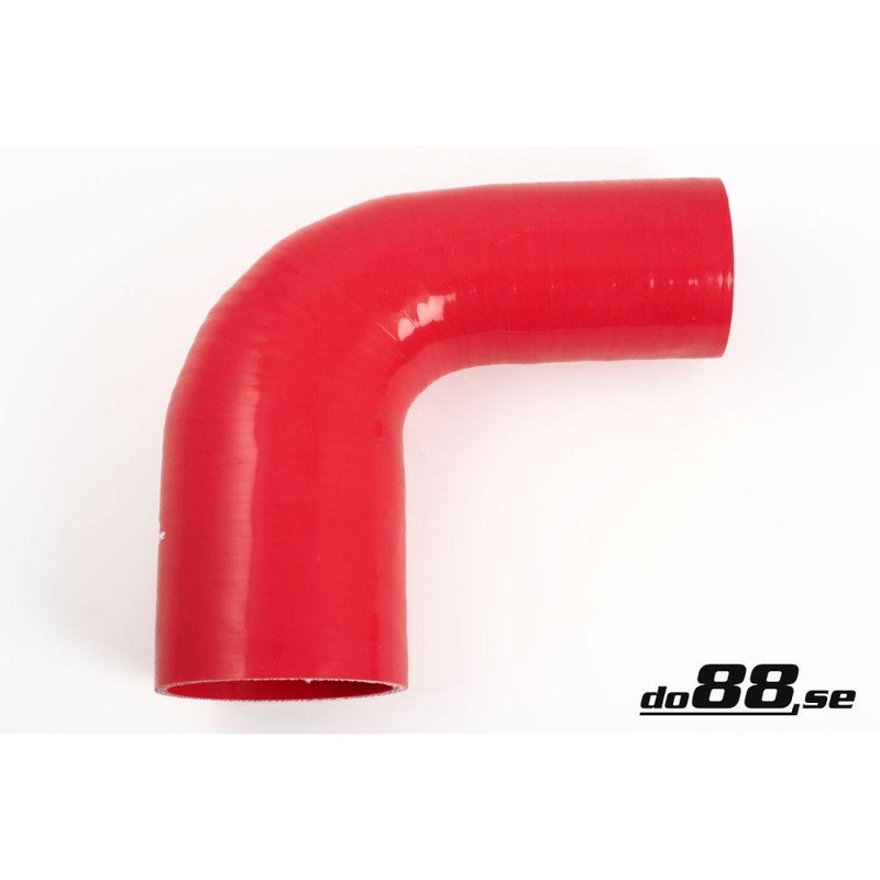 Silicone Hose Red 90 degree 3,5 - 4'' (89 - 102mm)