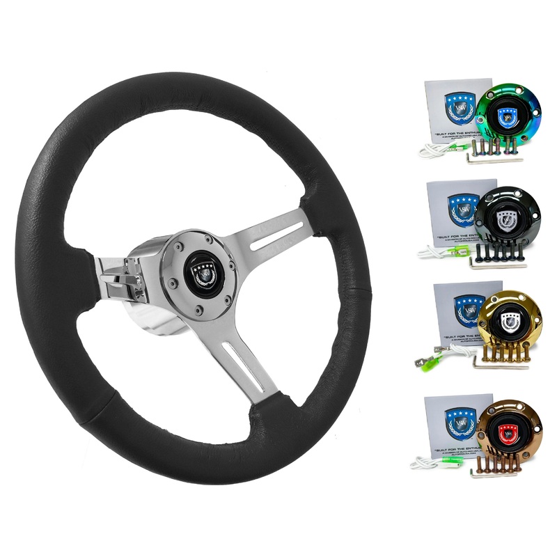 1989-93 Nissan 240SX Steering Wheel Kit | Black Leather | ST3012BLK