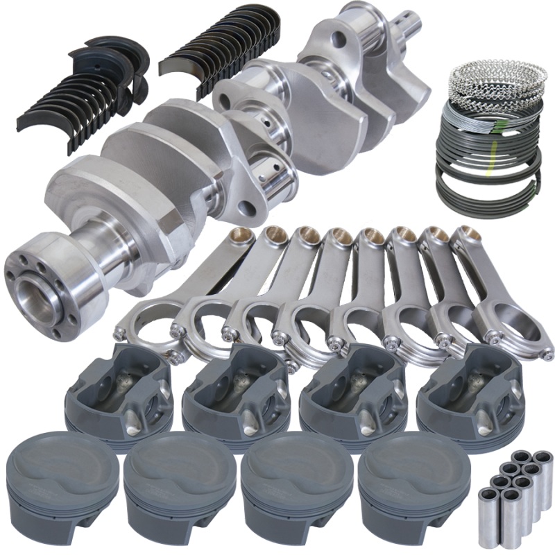 Eagle Chevy 350 1Pc 3.750in Crank 6.000in H-Beam -16cc Inv Dome 4.040in Pistons Balanced Assembly