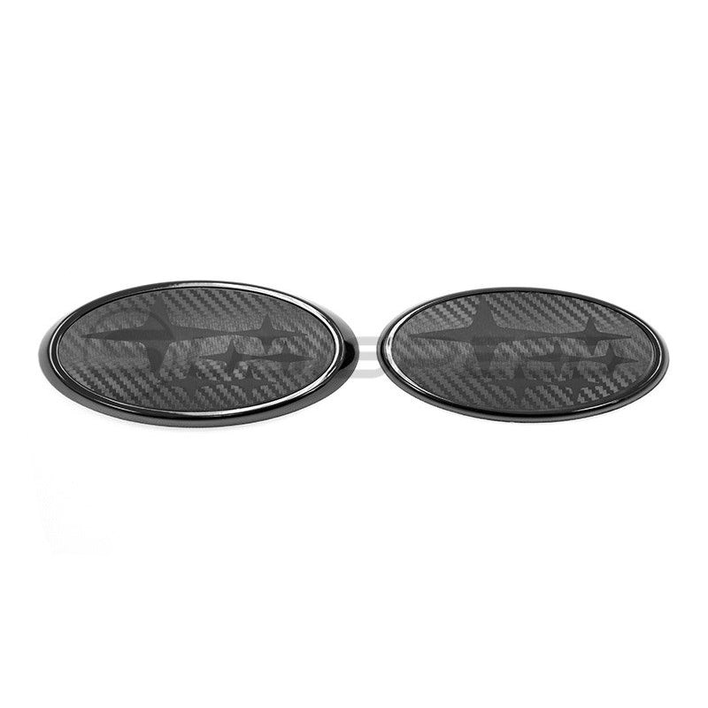 SubiSpeed Front and Rear Full Replacement Emblems (Gloss Black) - 15-21 WRX/STI