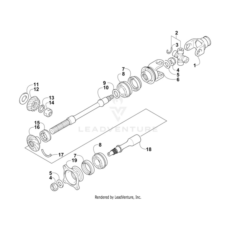 Yoke,Drive Output-Front Assy By Arctic Cat