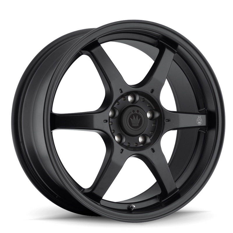 Konig Backbone 15x6.5 4x100 ET38 Matte Black Milling Logo on Spoke