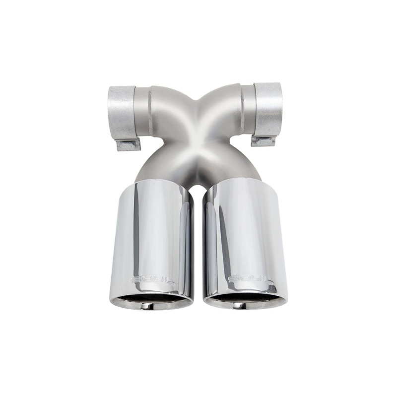 SOUL 13-16 Porsche 987.2 / 981 Cayman / Boxster Bolt-On X-Pipe w/ Tips - Chrome Dual Wall Tips