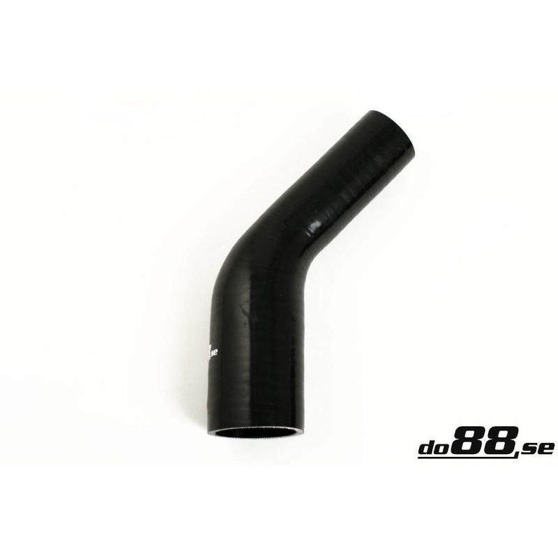 Silicone Hose Black 45 degree 1,5 - 1,625'' (38-41mm)