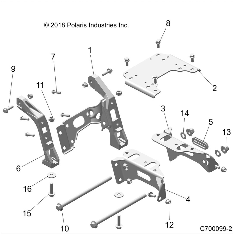 Winch Mount Plate Bracket, Matt by Polaris