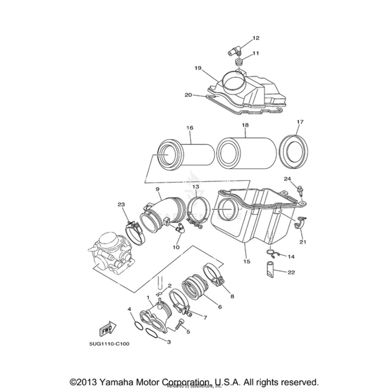 Air Cleaner Joint 1 by Yamaha