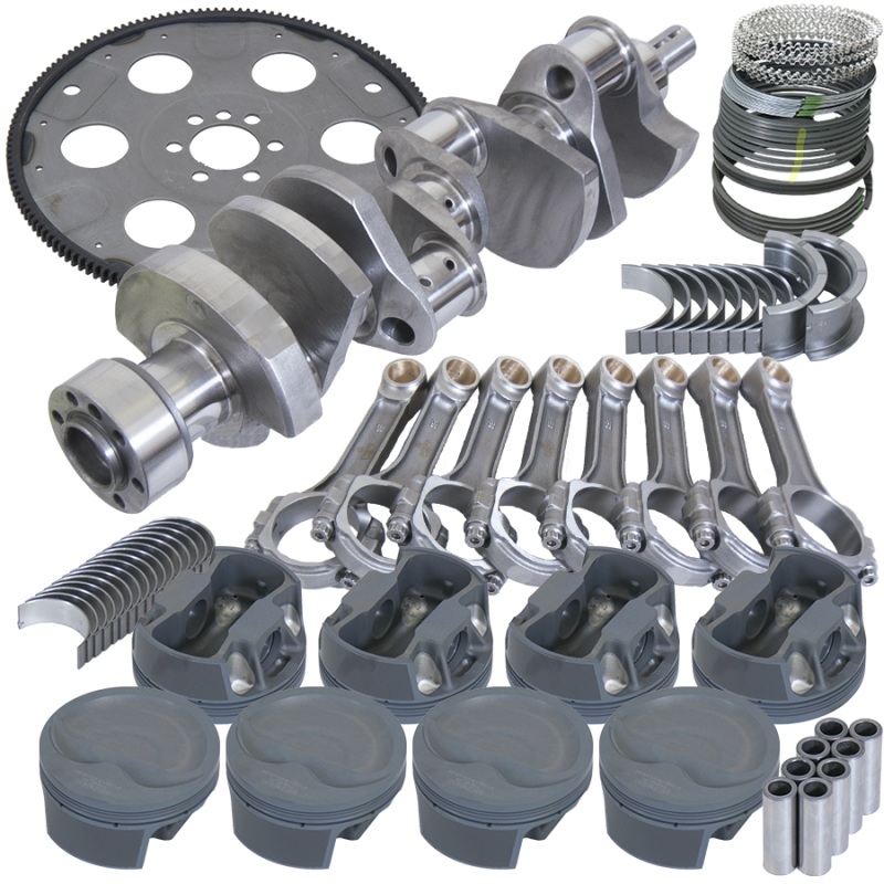 Eagle Chevy 350 1Pc 3.750in Crank 6.000in I-Beam Rod 4.030in Pistons 153 Tooth FP Balanced Assembly