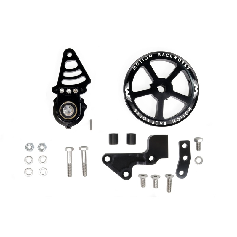 Motion Raceworks Passenger Side Belt Drive LS Mechanical Fuel Pump Bracket Corvette Spacing