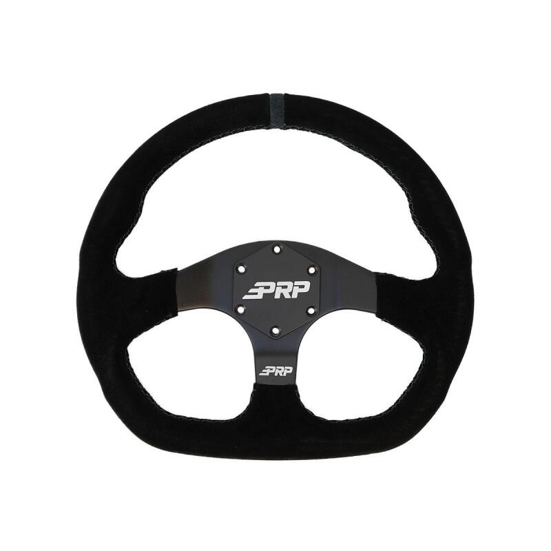 PRP Suede D-Shape Steering Wheel - Blue