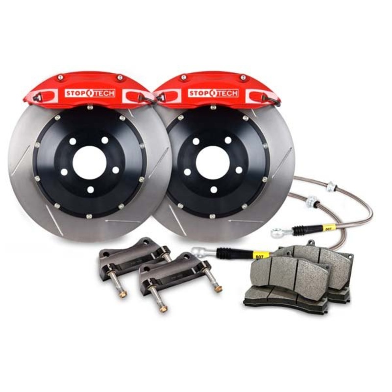 StopTech 09 Ford Focus RS Front Big Brake Kit w/ Red ST-40 Calipers 355x32mm Slotted Rotors