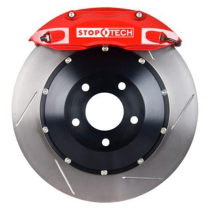 StopTech Front BBK w/ Red ST-40 Caliper Slotted 328x28 Rotor | 2010-2014 Volkswagen Golf GTI (83.893.4300.71)