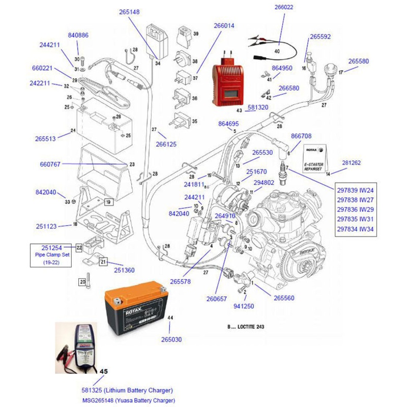 11. 284802 Rotax Electric Starter Assembly