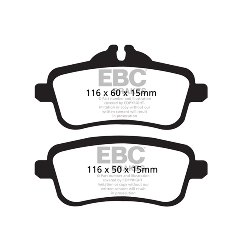 EBC 14+ Mercedes-Benz CLA45 AMG 2.0 Turbo Yellowstuff Rear Brake Pads