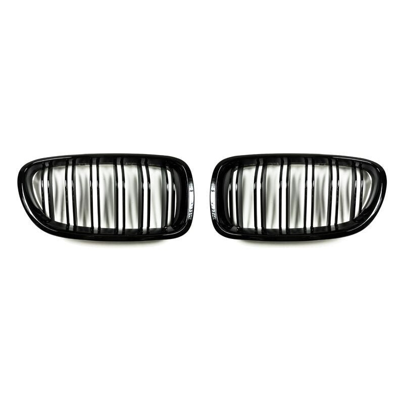 AutoTecknic Replacement Dual-Slats Glazing Black Front Grilles BMW F10 5-Series