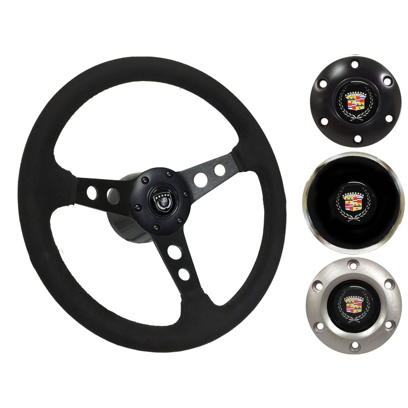1969-89 Cadillac Steering Wheel Kit | Black Ultralux Suede | ST3583BLK