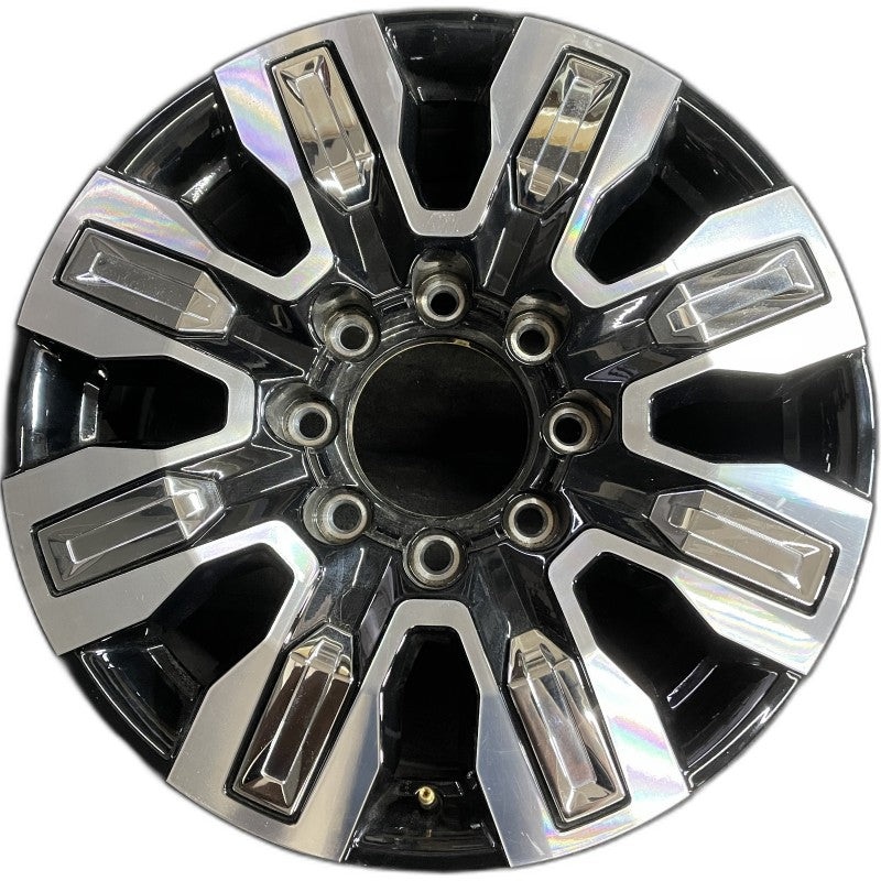 20" SIERRA 2500 PICKUP 24 20x8.5 8 spoke raised spoke machined with black pockets chrome inserts opt Q7F Original OEM Wheel Rim