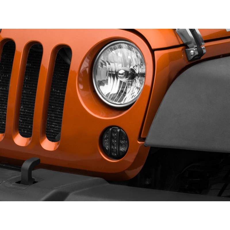 Raxiom 07-18 Jeep Wrangler JK Axial Series LED Front Turn Signals (Smoked)