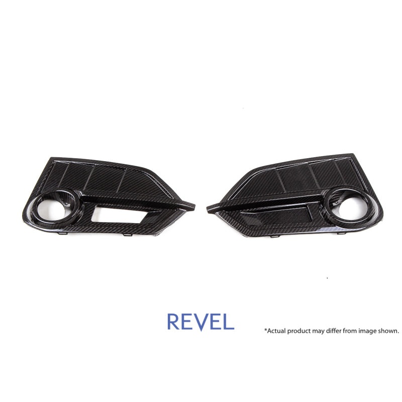 Revel 17-18 Civic Type-R GT Dry Carbon Front Fog Light Covers | Left & Right 2 Pieces | 1TR4GT0AH13