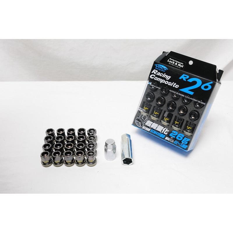 Project Kics R26 Lug Nuts Black Chrome (16+4 Locks)