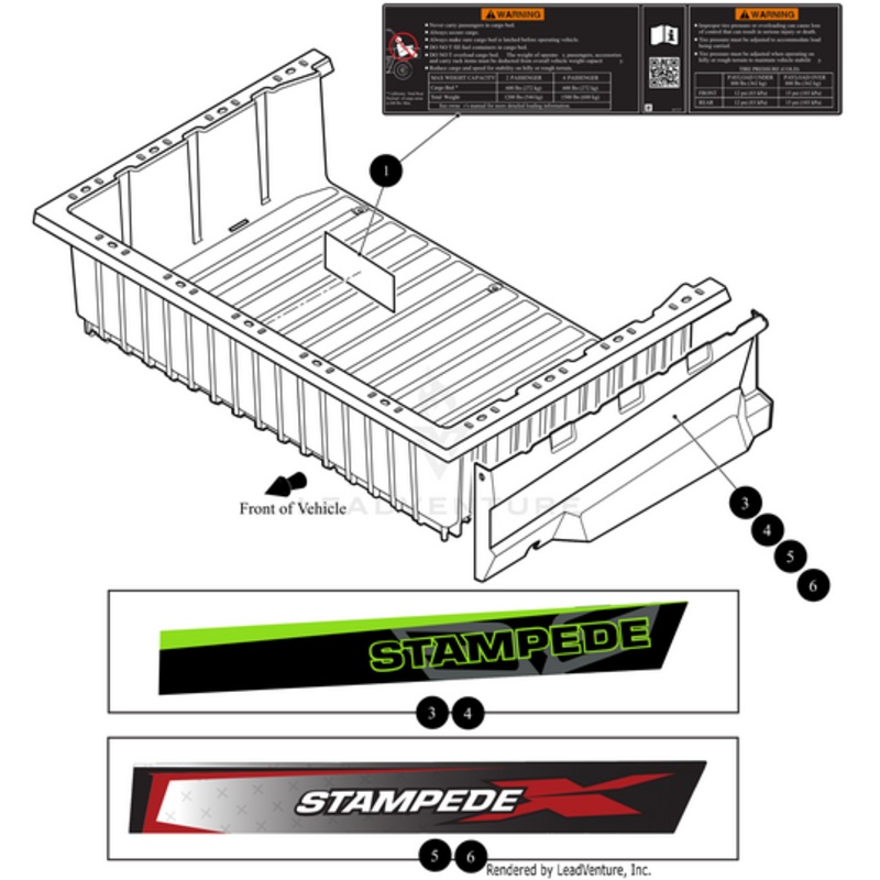 Bed Side Decal Tt Kanati Right by Arctic Cat