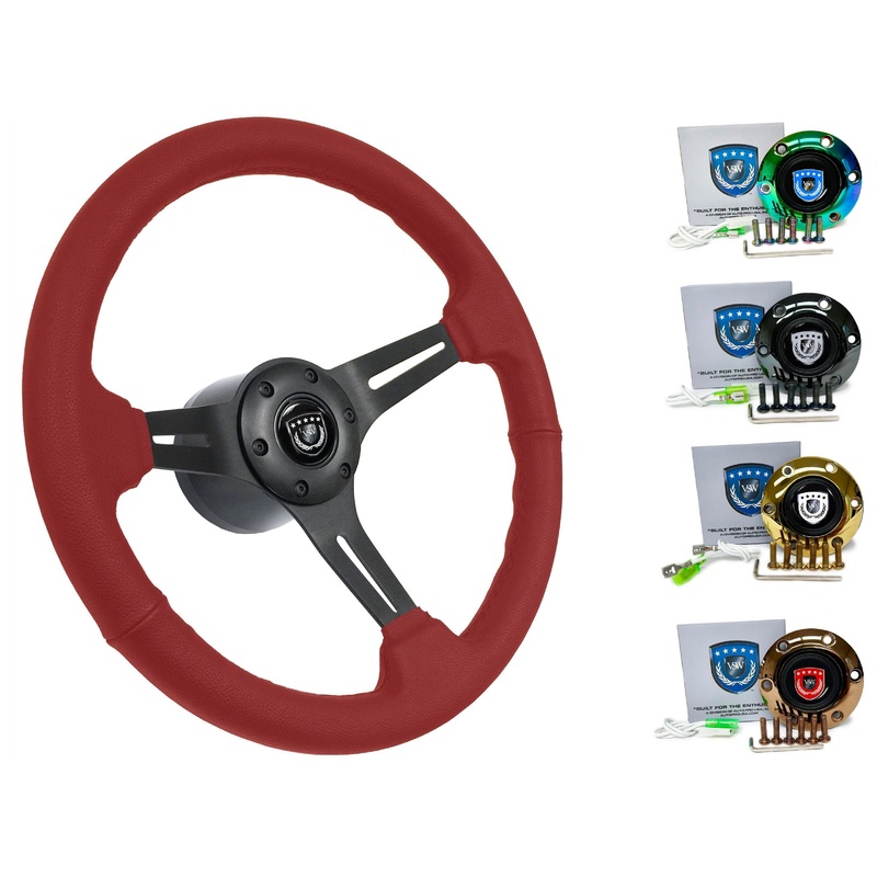 1986-90 BMW M3 Steering Wheel Kit | Red Leather | ST3060RED
