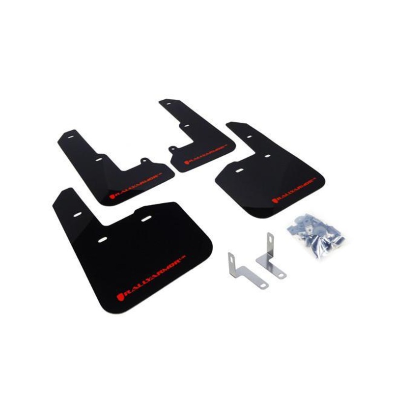Subaru Legacy 2015+ Direct Fit Mud Flaps by Rally Armor - Black/Red (MF34-UR-BLK/RD)