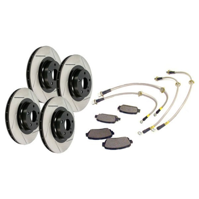 StopTech 2008 Mitsubishi Lancer EVO Front Slotted Sport Brake Kit