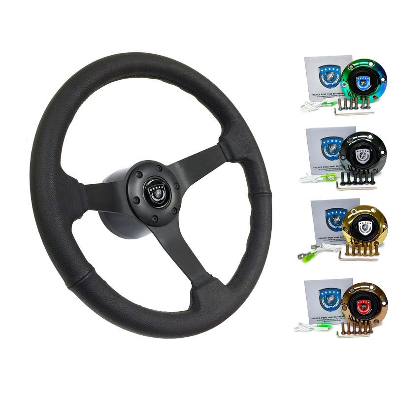 1983-90 BMW 318i Steering Wheel Kit | Black Leather | ST3160BLK
