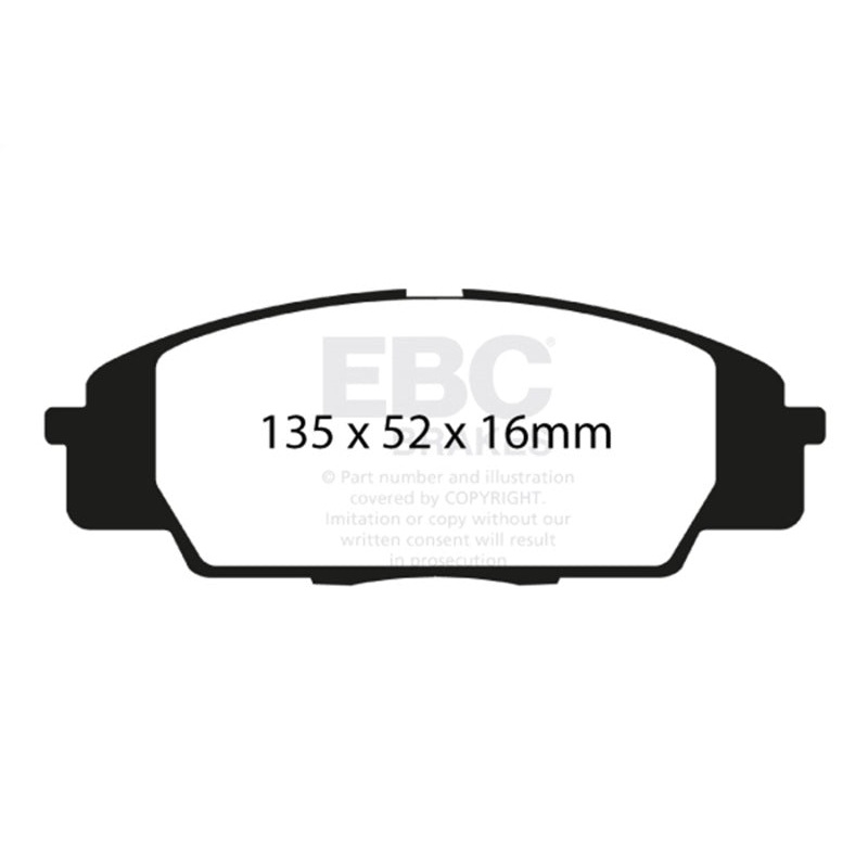 EBC 07-11 Acura CSX (Canada) 2.0 Type S Redstuff Front Brake Pads