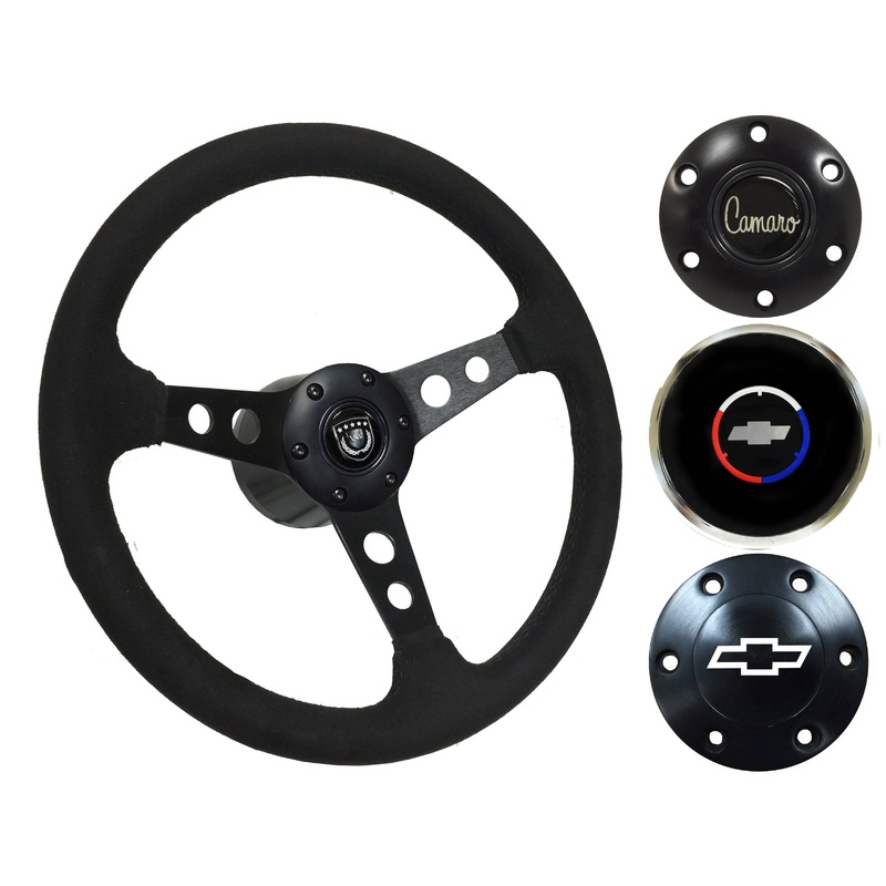 1967-68 Camaro Steering Wheel Kit | Black Ultralux Suede | ST3583BLK