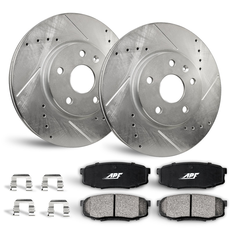 APF Rear Brake Kit Rotors and Pads for Dodge Caliber 2008-2009