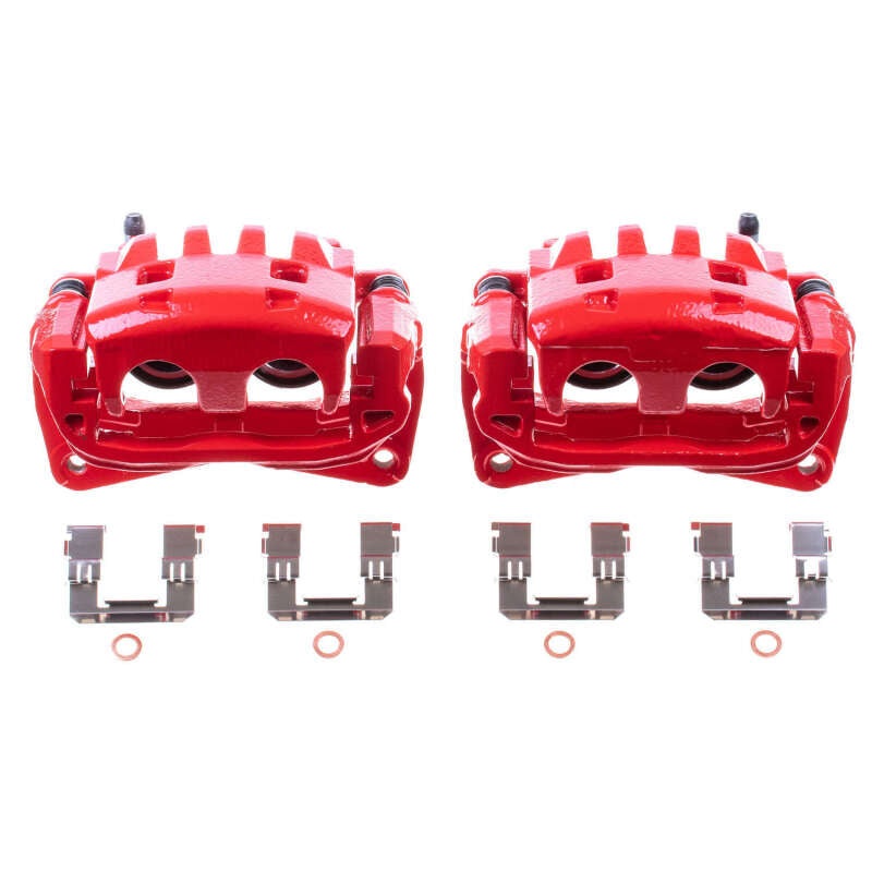 PowerStop Power Stop 05-06 Saab 9-2X Front Red Calipers w/Brackets - Pair